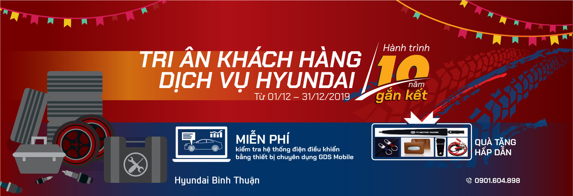 Hyundai Bình Thuận khuyến mãi dịch vụ cuối năm
