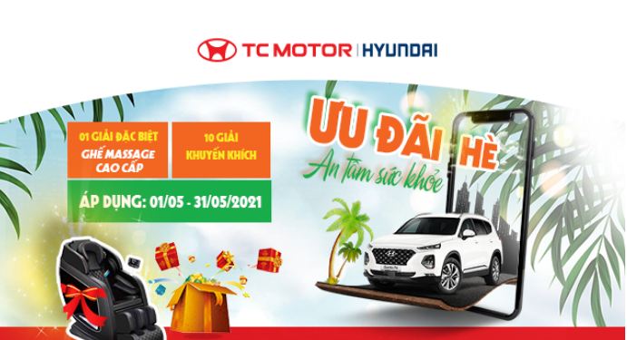 Khuyến mãi tháng 5 “Ưu đãi hè – An tâm sức khỏe” Hyundai Bình Thuận 